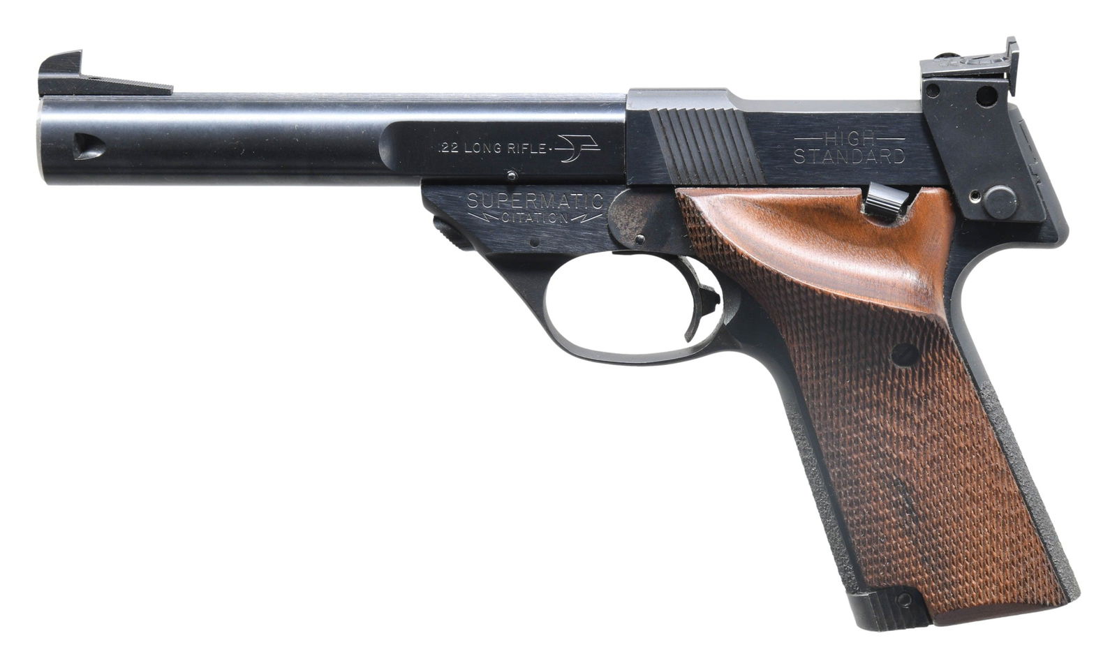 GERMAN WWII WALTHER "AC 44" CODE P.38: SEMI-AUTOMATIC PISTOL. Cal. 9mm Luger. S# 6764b. Bbl. 4 7/8". Standard configuration P.38 semi-automatic pistol mfg. by Walther in 1944. Left side of the slide is marked "P.38", followed by the S#, as
