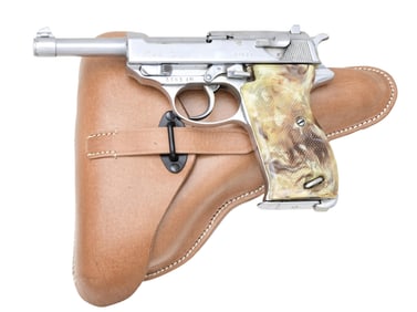 CHROME PLATED WALTHER "AC/41" CODE P.38 SEMI-