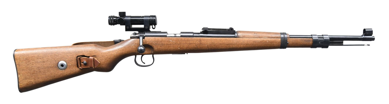 CHINESE TU 33/40 BOLT ACTION RIFLE.: Cal. 22 LR. S# 9305151. Bbl. 20 1/2". Blade front sight with German-style hood. Tangent rear sight graduated to 200m. Receiver-mounted Chinese 2.75x18 scope; the scope has a front rubber eyepiece, a d