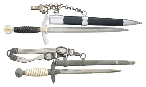 WWII GERMAN 1ST AND 2ND MODEL LUFTWAFFE DAGGERS.
