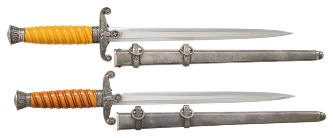 2 GERMAN WWII ARMY OFFICER DAGGERS.