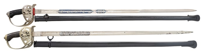2 IMPERIAL GERMAN CAVALRY OFFICER'S SWORDS.