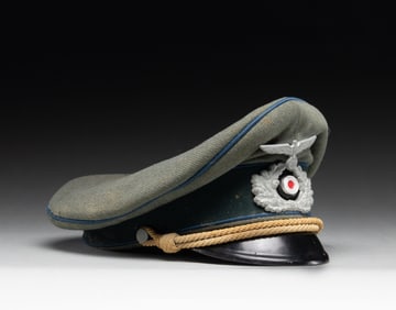 WWII GERMAN ARMY MEDICAL OFFICER'S VISOR CAP.