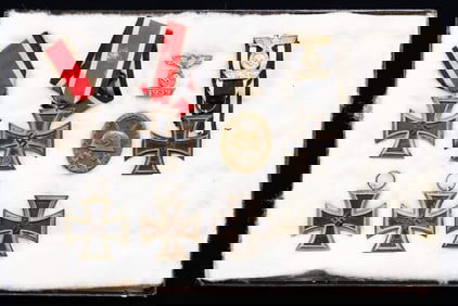 WWI AND WWII GERMAN IRON CROSSES.