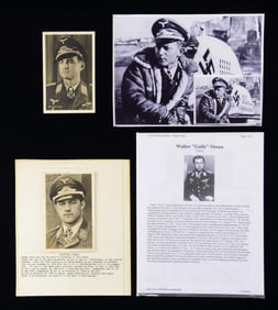 2 WWII GERMAN LUFTWAFFE PHOTOGRAPHIC POSTCARDS & 1