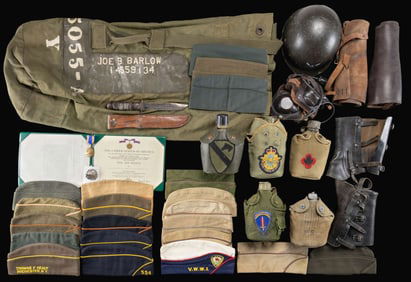 WWII AND AFTER US MILITARY EQUIPMENT, HATS, & MORE