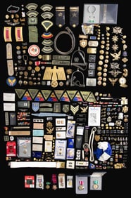 LARGE LOT OF ASSORTED PINS, BADGES, MEDALS, ETC.