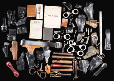LARGE LOT OF POLICE RELATED ITEMS.