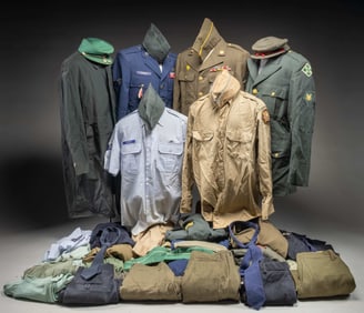 WWII USMC WOMAN'S UNIFORM LOT & OTHER US UNIFORMS