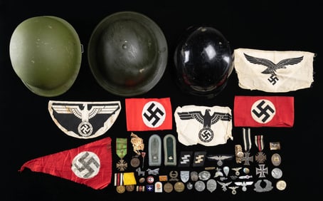 WWII GERMAN MEDALS, PINS, CLOTH, INSIGNIA, & MORE.