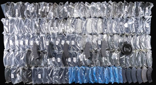 127 AK-47 MAGAZINES OF 30 RDS. AND 1 DRUM OF 75