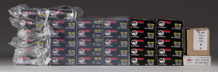 679 ROUNDS OF 308 WINCHESTER AMMUNITION WOLF,