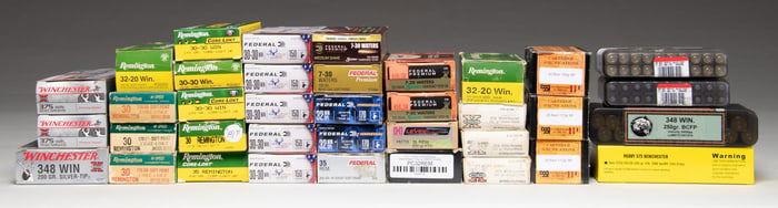 LARGE LOT OF MOSTLY LEVER RIFLE AMMO.