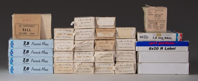 GROUPING OF 465 ROUNDS OF FRENCH MILITARY 7.5 MAS