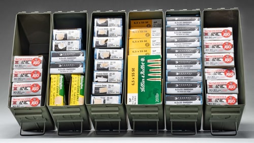 30-30 (400 RDS.) AND 6.5X55 (440 RDS.) RIFLE AMMO.