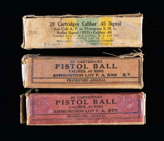 3 BOXES OF US MILITARY 45 ACP AMMO.