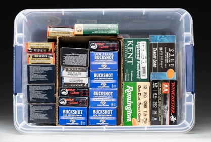 22 BOXES OF 12 GAUGE, 2 3/4" SHOTGUN AMMO.