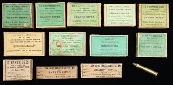 SPECTACULAR ASSORTMENT OF VINTAGE SHARPS AMMO.