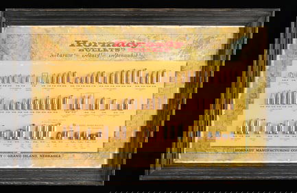 HORNADY BULLET ADVERTISING DISPLAY BOARD.