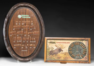 2 BULLET DISPLAY BOARDS - NOSLER AND SIERRA.