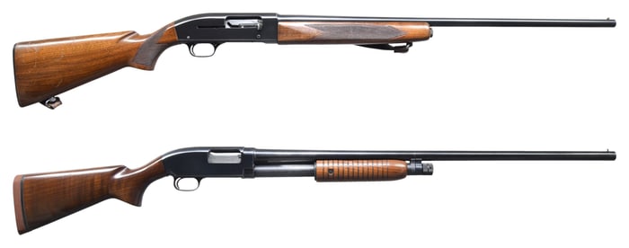 WINCHESTER MODEL 50 & 12 FEATHERLIGHT SHOTGUNS.