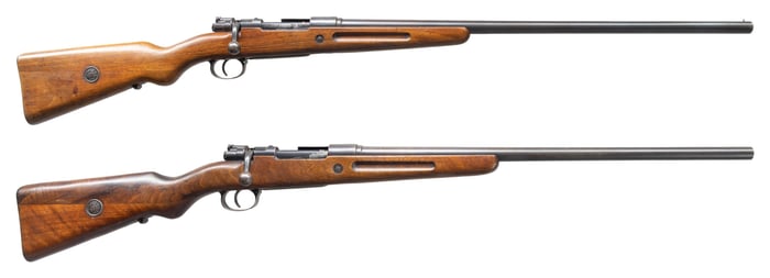 2 MAUSER GEHA BOLT ACTION SHOTGUNS.