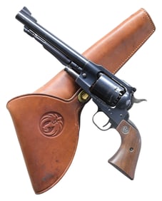 RUGER OLD ARMY REVOLVER WITH RUGER FLAP HOLSTER.