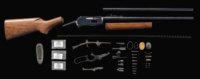 MARLIN 336 BARRELED RECEIVER & SMALL PARTS.