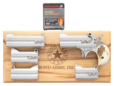 BOND ARMS & PAIR OF COLT DERINGERS.