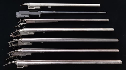 LOT OF 6 BARRELED SHOTGUN RECEIVERS & 1 BARRELED