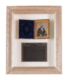 FRAMED TINTYPE PURPORTED TO BE CONFEDERATE