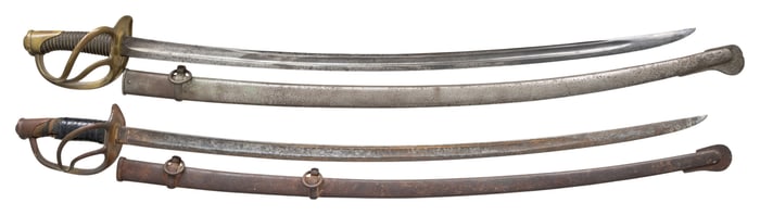 2 CAVALRY SABERS OF THE CIVIL WAR ERA AND AFTER.