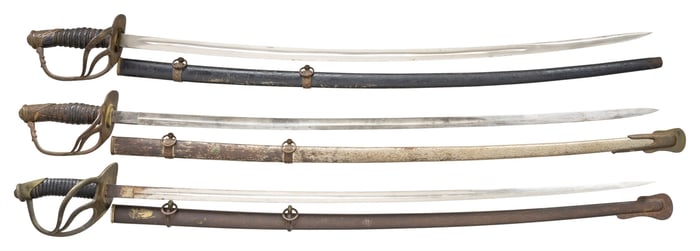 3 US M1972 CAVALRY SABERS.