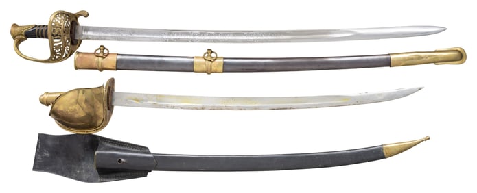 2 REPLICA CIVIL WAR SWORDS.