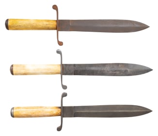 GROUP OF 3 REPRODUCTION CONFEDERATE-STYLE BOWIE