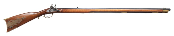 ITALIAN PEDERSOLI ALAMO FLINTLOCK RIFLE.