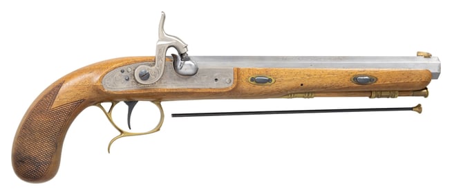 ITALIAN P. BONDINI BLACK POWDER PERCUSSION PISTOL.