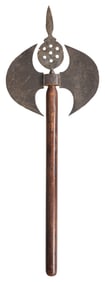 FAR EASTERN DOUBLE BLADED HALBERD