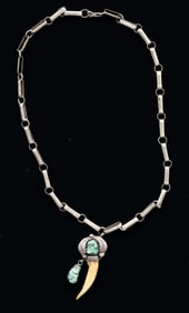 "TWO FEATHERS" SIGNED STERLING SILVER NAVAJO