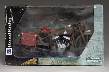 NEWRAY INDIAN US ARMY 1/6 SCALE MOTORCYCLE.