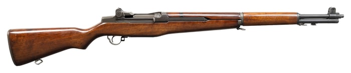US SPRINGFIELD M1 GARAND SEMI-AUTO MILITARY RIFLE.