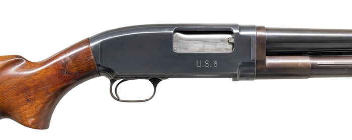 WINCHESTER MODEL 12 PUMP ACTION SHOTGUN IN TRENCH