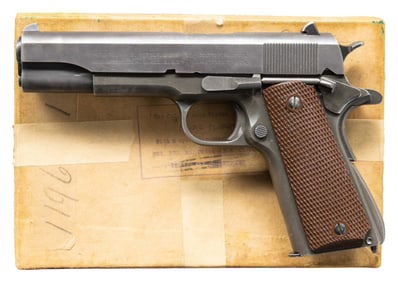 BRITISH LEND LEASE COLT 1911A1 SEMI AUTO PISTOL.