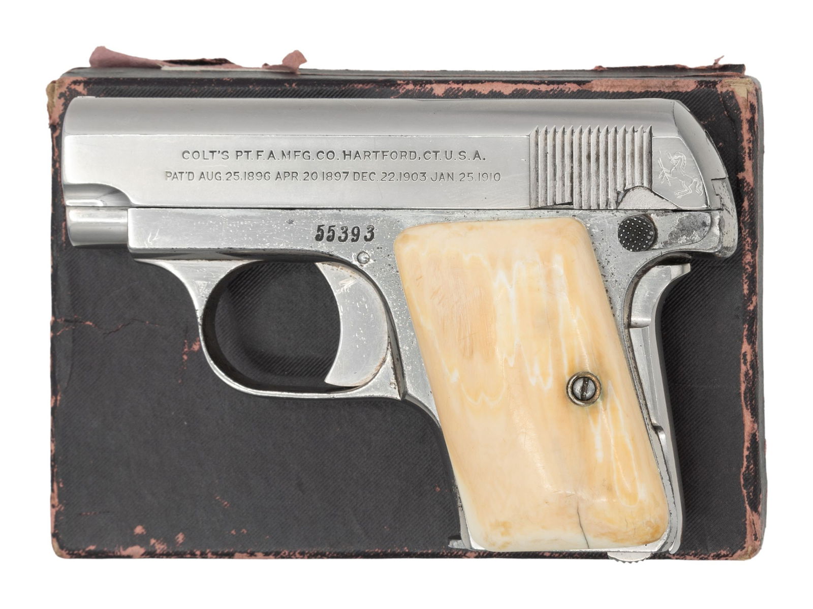 EARLY NICKEL PLATED COLT MODEL 1908 VEST POCKET (1 of 2)