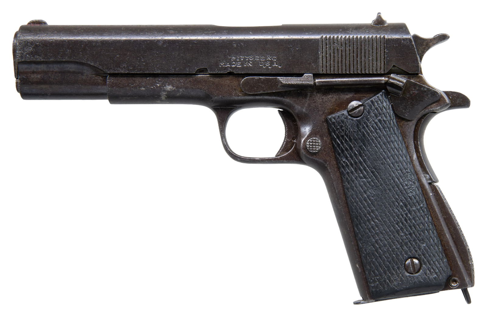 "PITTSBURG" MARKED KOREAN COPY OF 1911A1 SEMI AUTO (1 of 4)