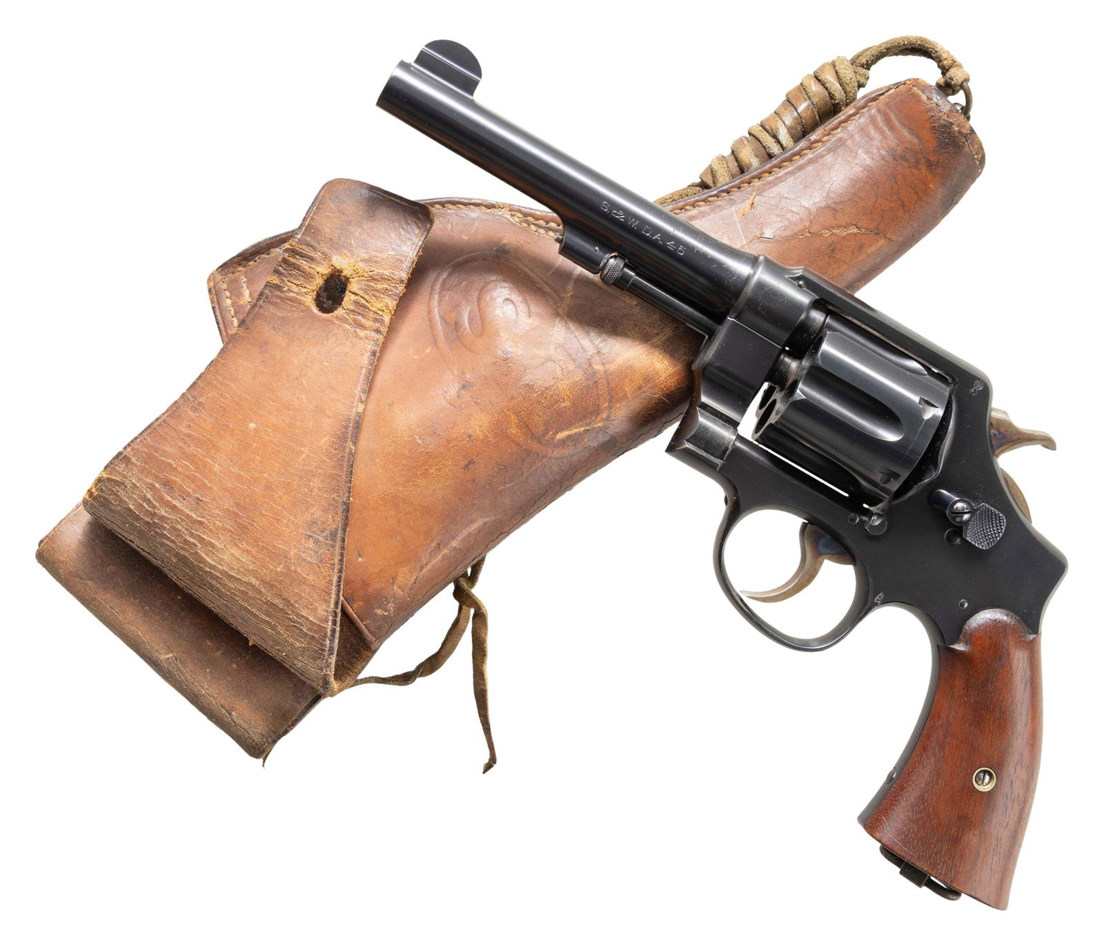 LATE ISSUE SMITH & WESSON U.S. M1917 REVOLVER WITH (1 of 2)