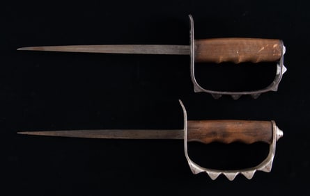 TWO DESIRABLE U.S. WWI MODEL 1917-18 TRENCH KNIVES