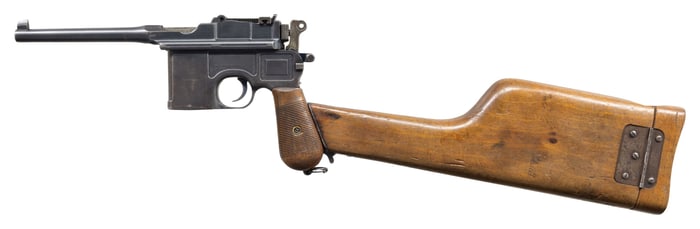 GERMAN WWI MAUSER C96 BROOMHANDLE SEMI-AUTOMATIC