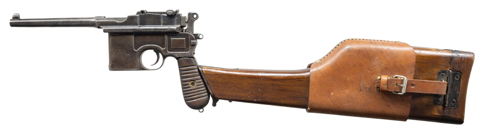 MAUSER C96 BROOMHANDLE SEMI-AUTOMATIC PISTOL WITH (1 of 4)