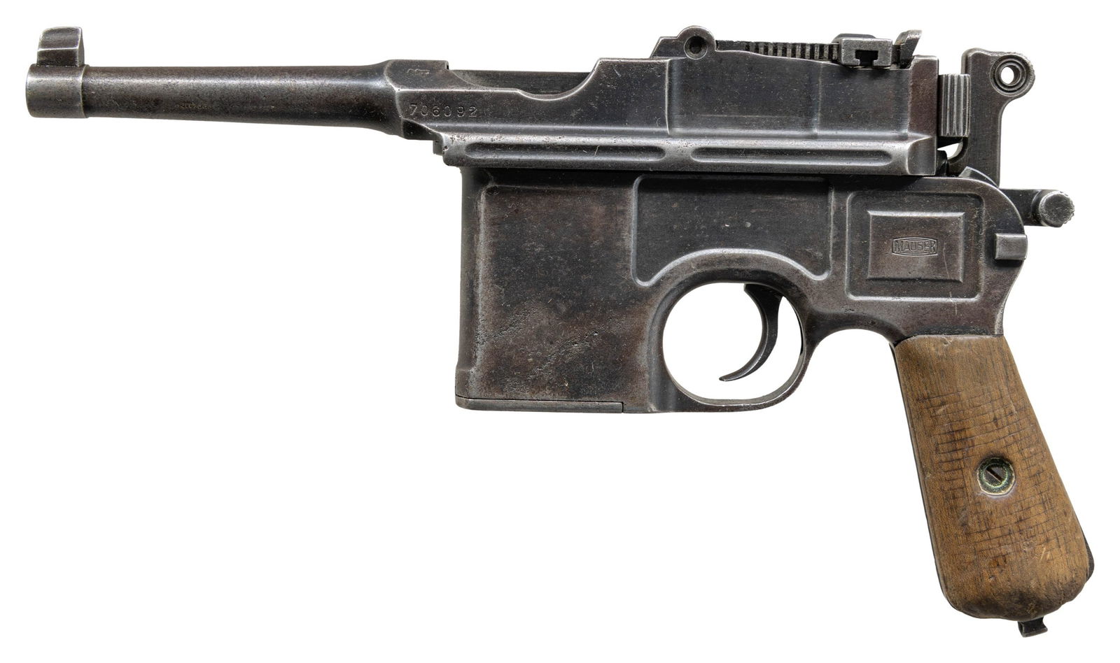 MAUSER C96 BOLO SEMI-AUTOMATIC PISTOL. (1 of 6)